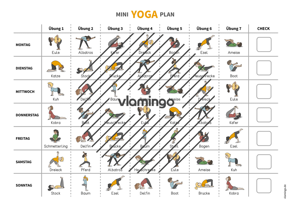 Mini-Yoga-Plan für Schule, Kindergarten & zuhause