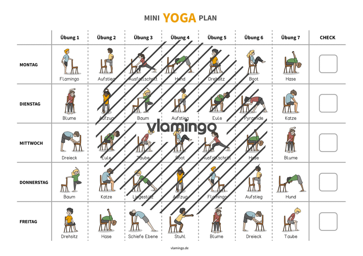 Mini-Yoga-Plan für Schule, Kindergarten & zuhause
