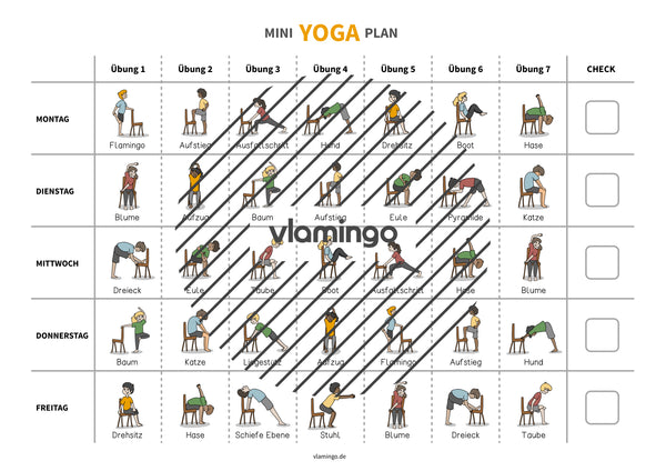 Miniplano de yoga: ejercicios de yoga infantil para la escuela y el hogar