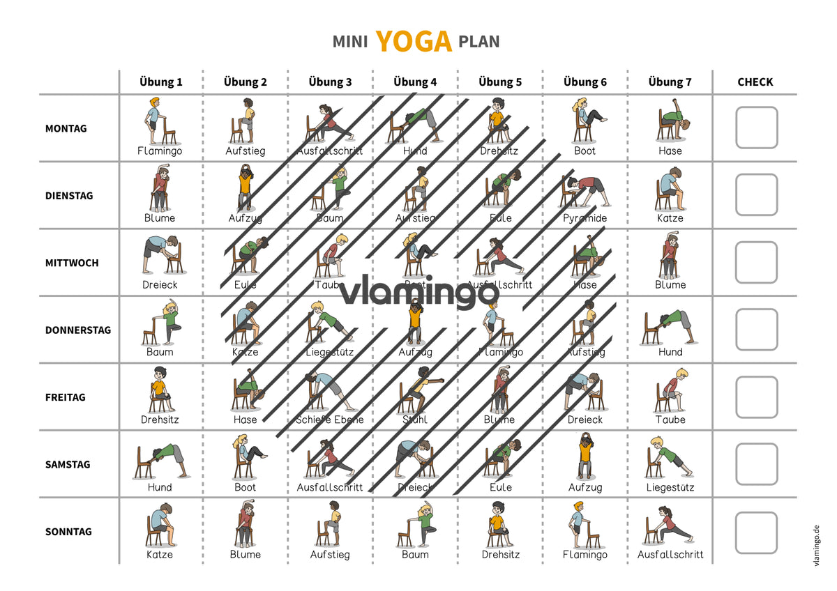 Mini-Yoga-Plan für Schule, Kindergarten & zuhause