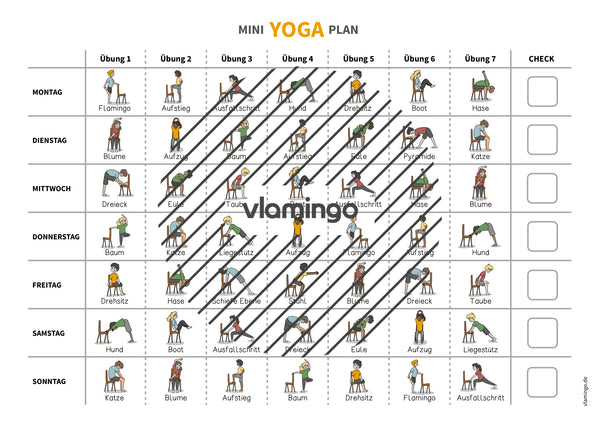 Miniplano de yoga: ejercicios de yoga infantil para la escuela y el hogar