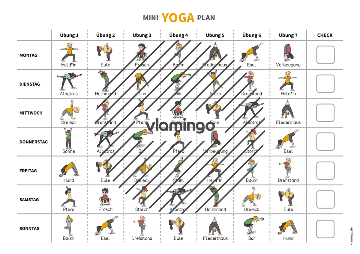 Mini-Yoga-Plan für Schule, Kindergarten & zuhause