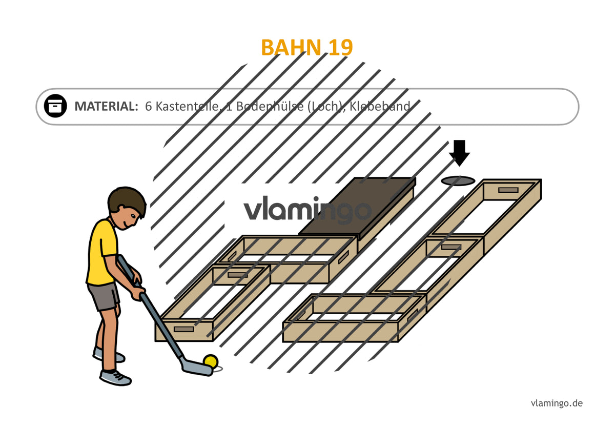 Minigolf: 25 Stationskarten für den Sportunterricht (inkl. Bahneditor)