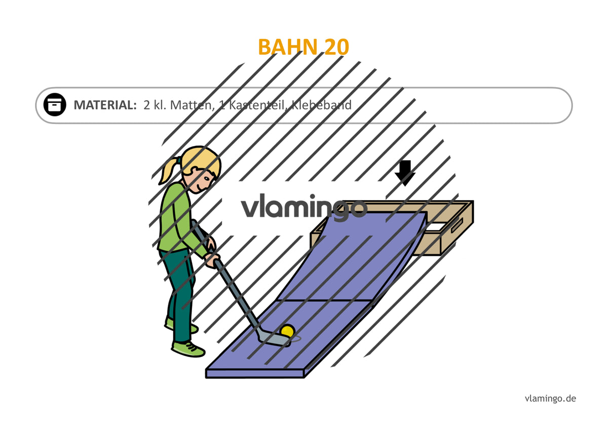 Minigolf: 25 Stationskarten für den Sportunterricht (inkl. Bahneditor)