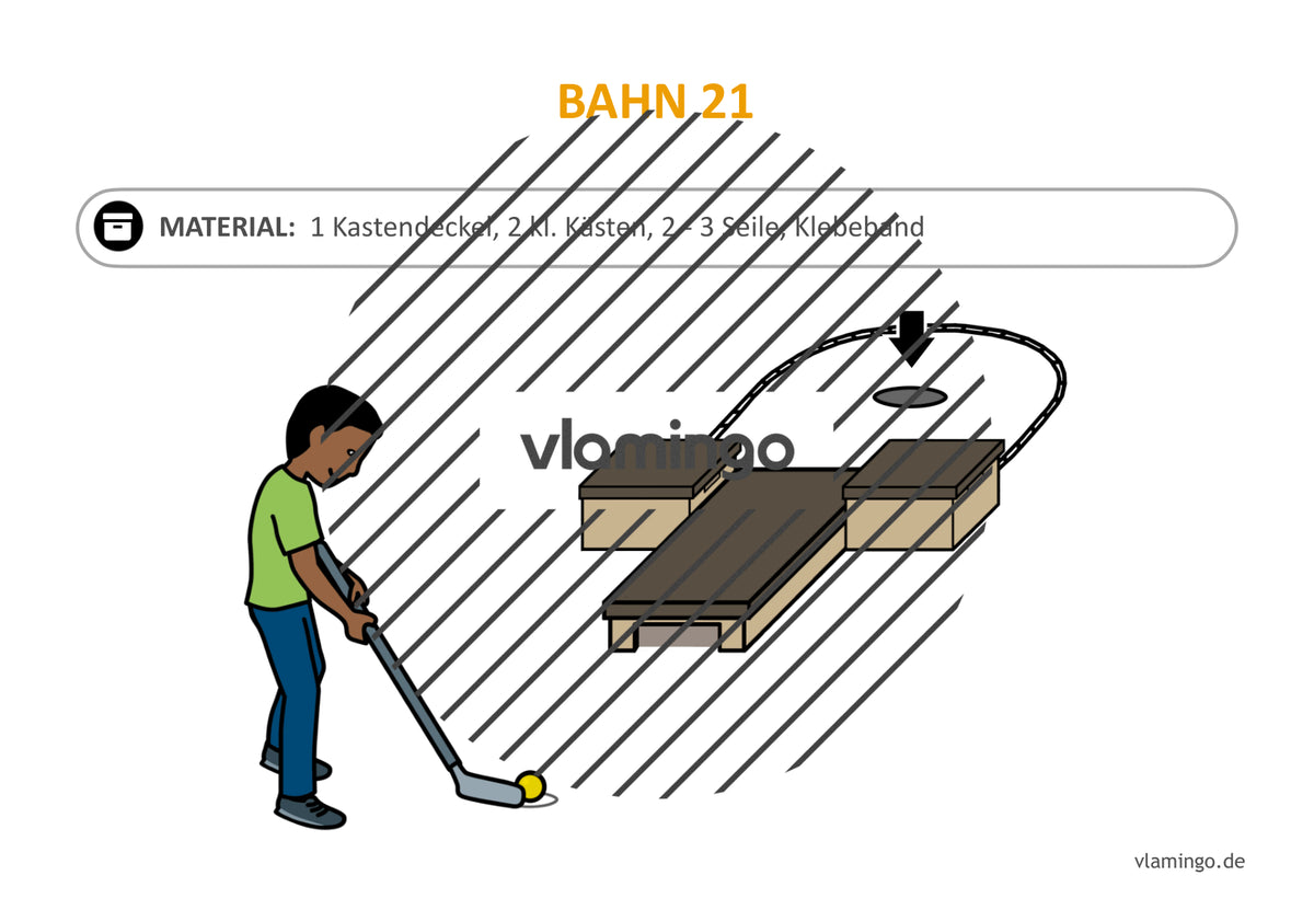 Minigolf: 25 Stationskarten für den Sportunterricht (inkl. Bahneditor)