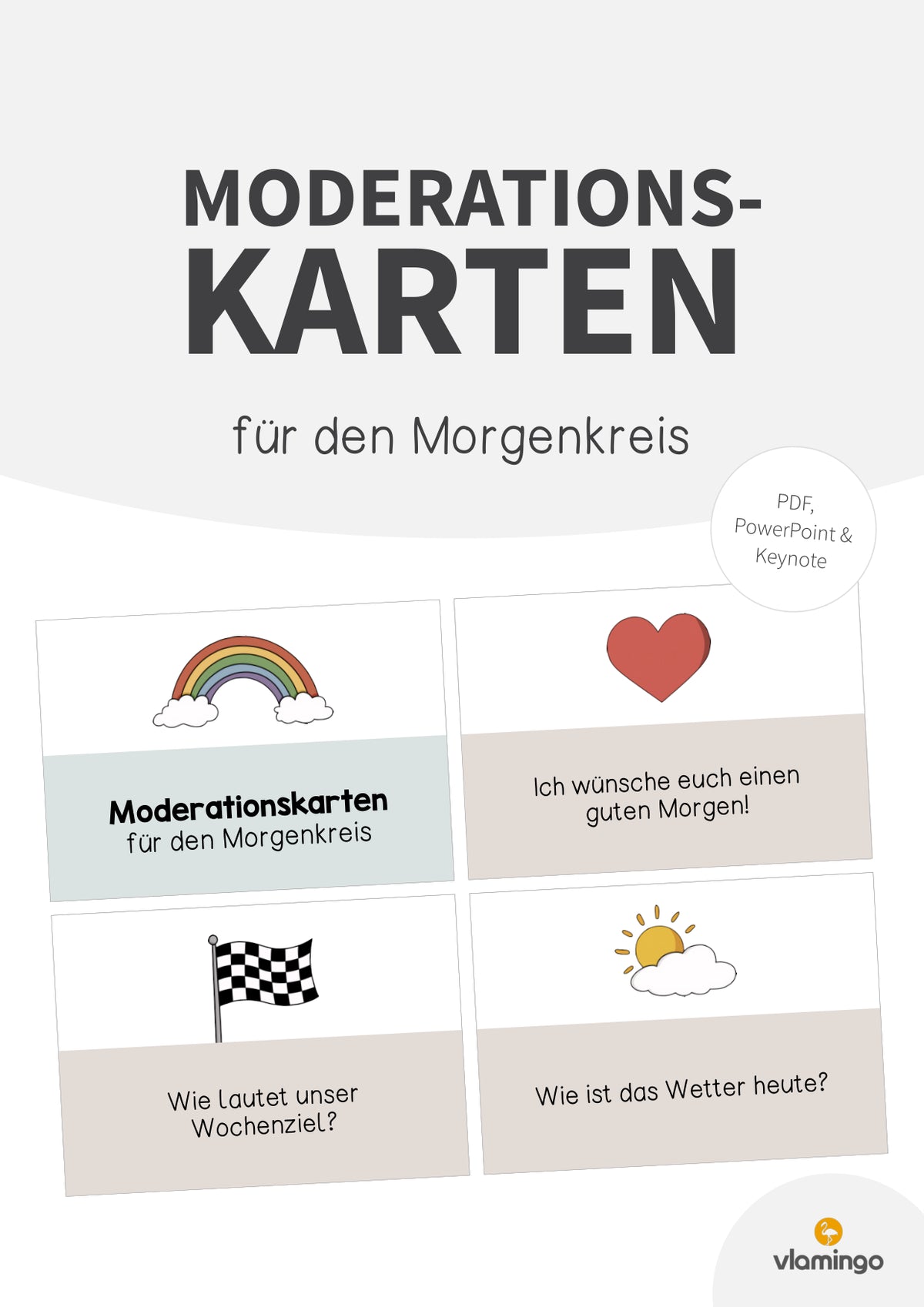 Moderationskarten für den Morgenkreis (Grundschule)