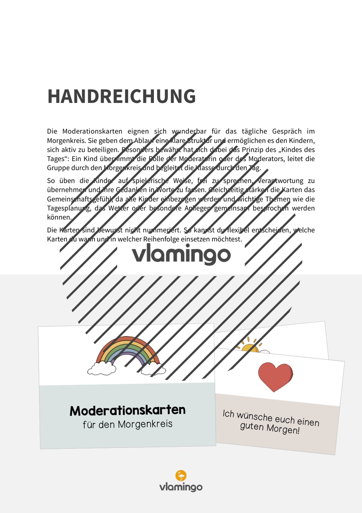 Moderationskarten für den Morgenkreis (Grundschule)