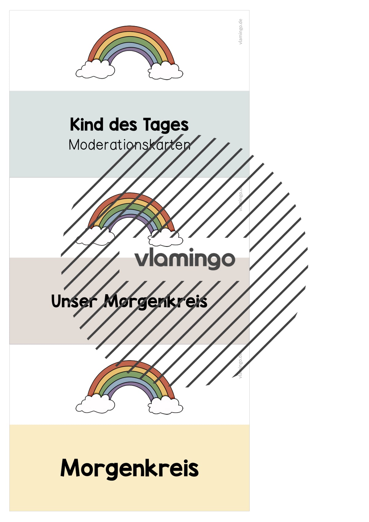 Moderationskarten für den Morgenkreis (Grundschule)