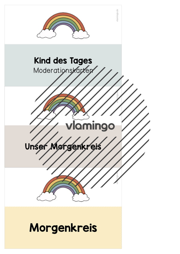 Moderationskarten für den Morgenkreis (Grundschule)
