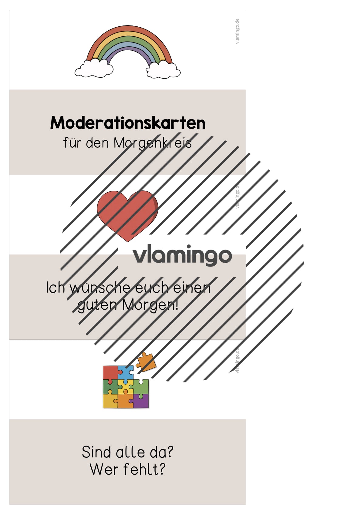 Moderationskarten für den Morgenkreis (Grundschule)