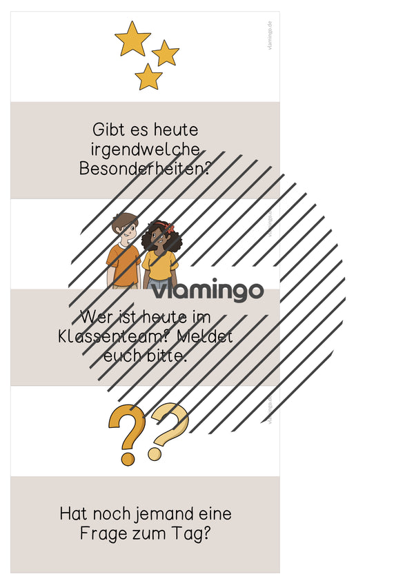 Moderationskarten für den Morgenkreis (Grundschule)