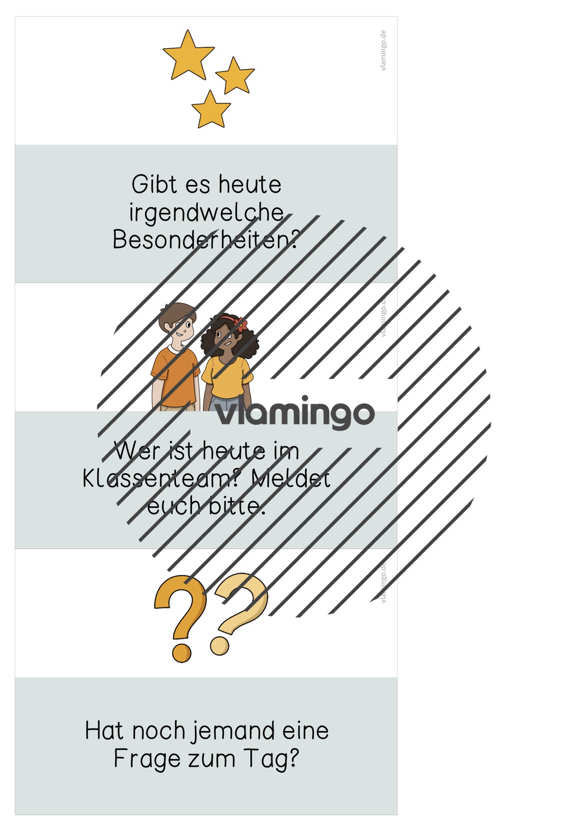 Moderationskarten für den Morgenkreis (Grundschule)