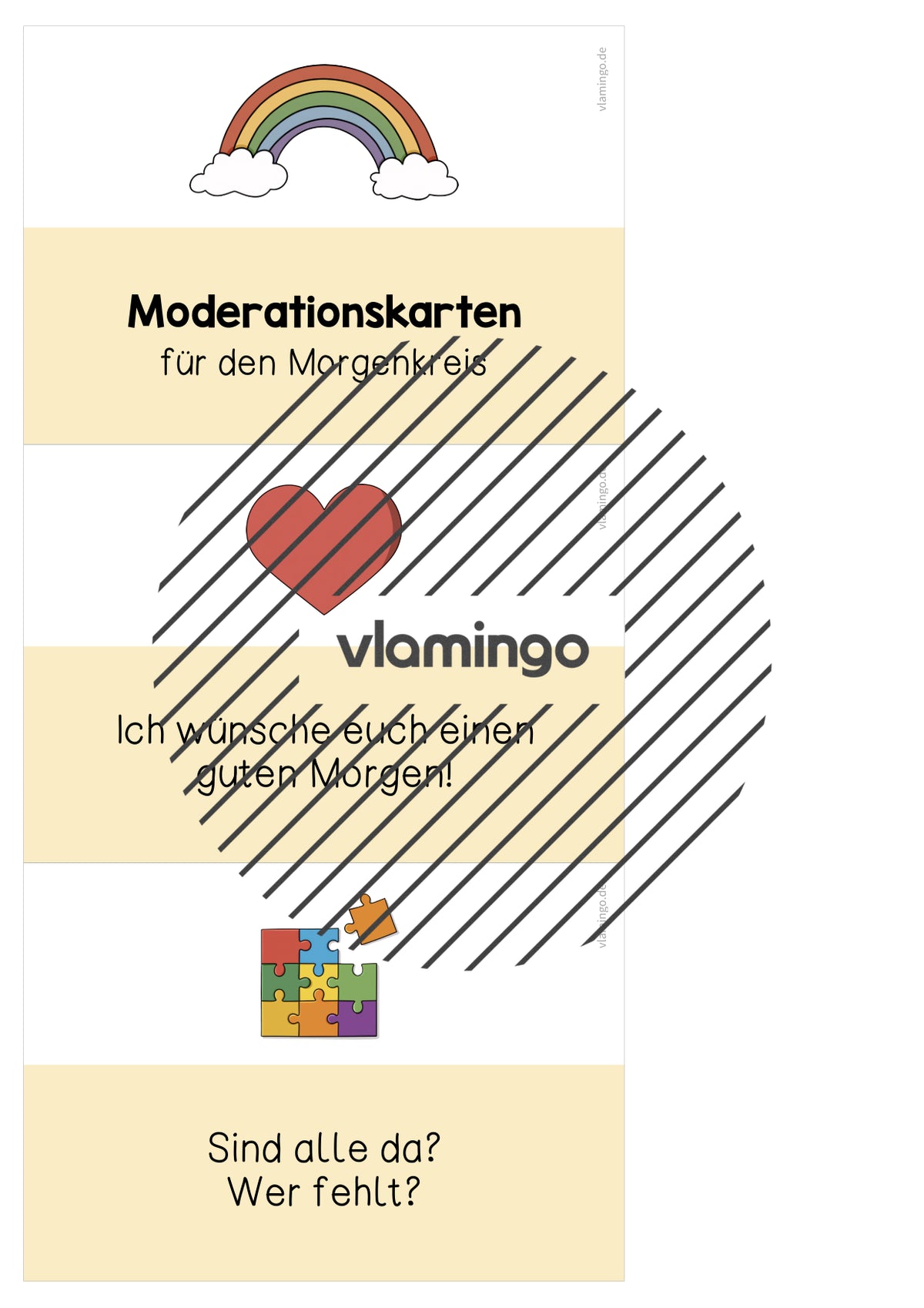 Moderationskarten für den Morgenkreis (Grundschule)