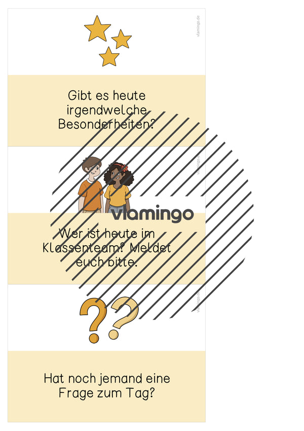 Moderationskarten für den Morgenkreis (Grundschule)