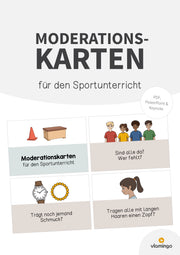 Moderationskarten für den Sportunterricht (Beginn der Stunde)
