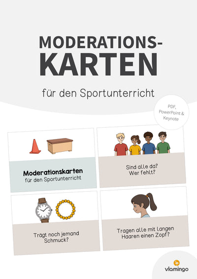 Moderationskarten für den Sportunterricht (Beginn der Stunde)