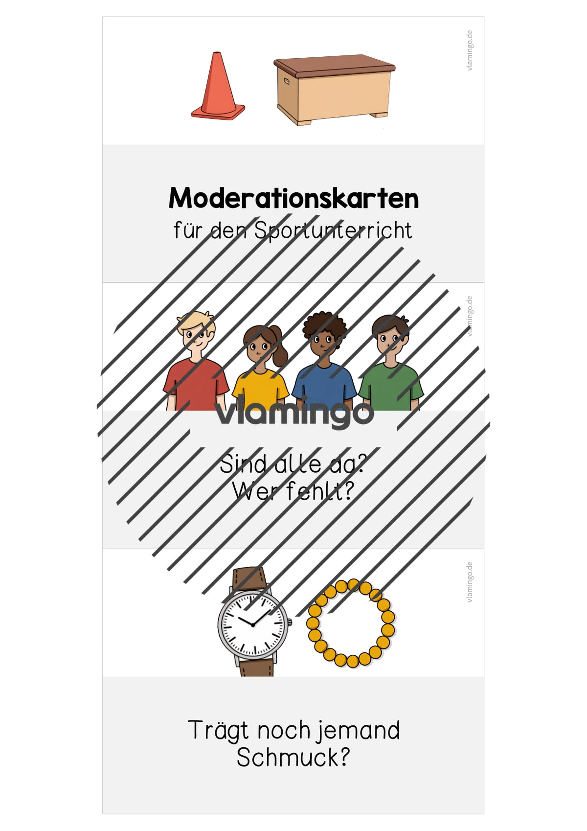Moderationskarten für den Sportunterricht (Beginn der Stunde)