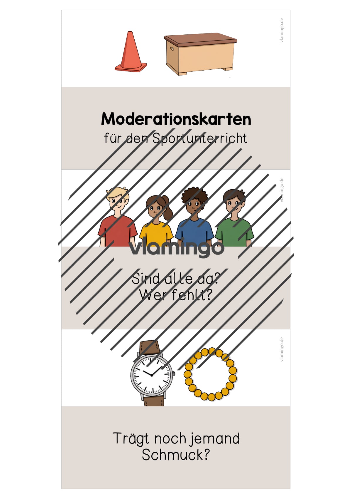 Moderationskarten für den Sportunterricht (Beginn der Stunde)