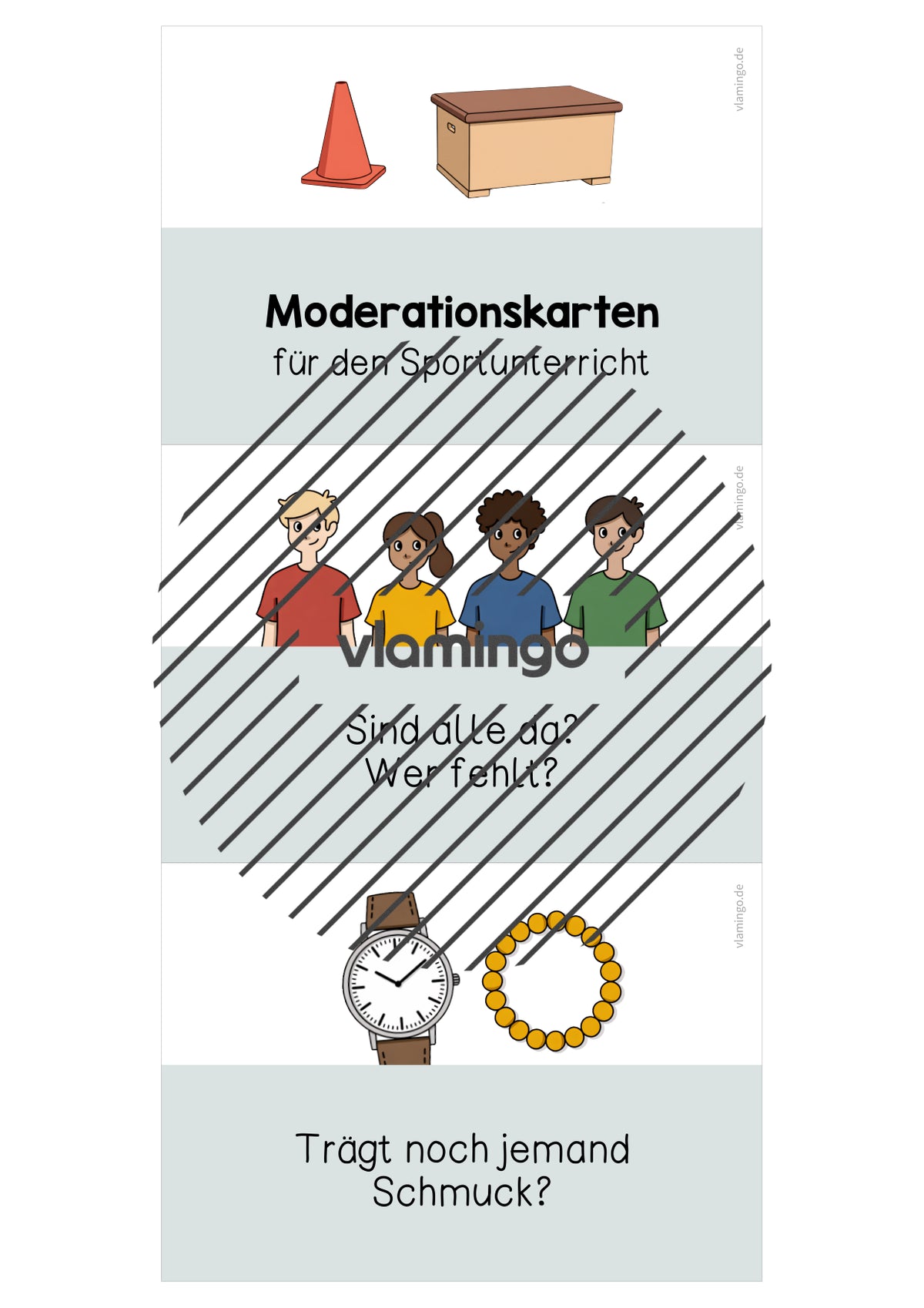 Moderationskarten für den Sportunterricht (Beginn der Stunde)