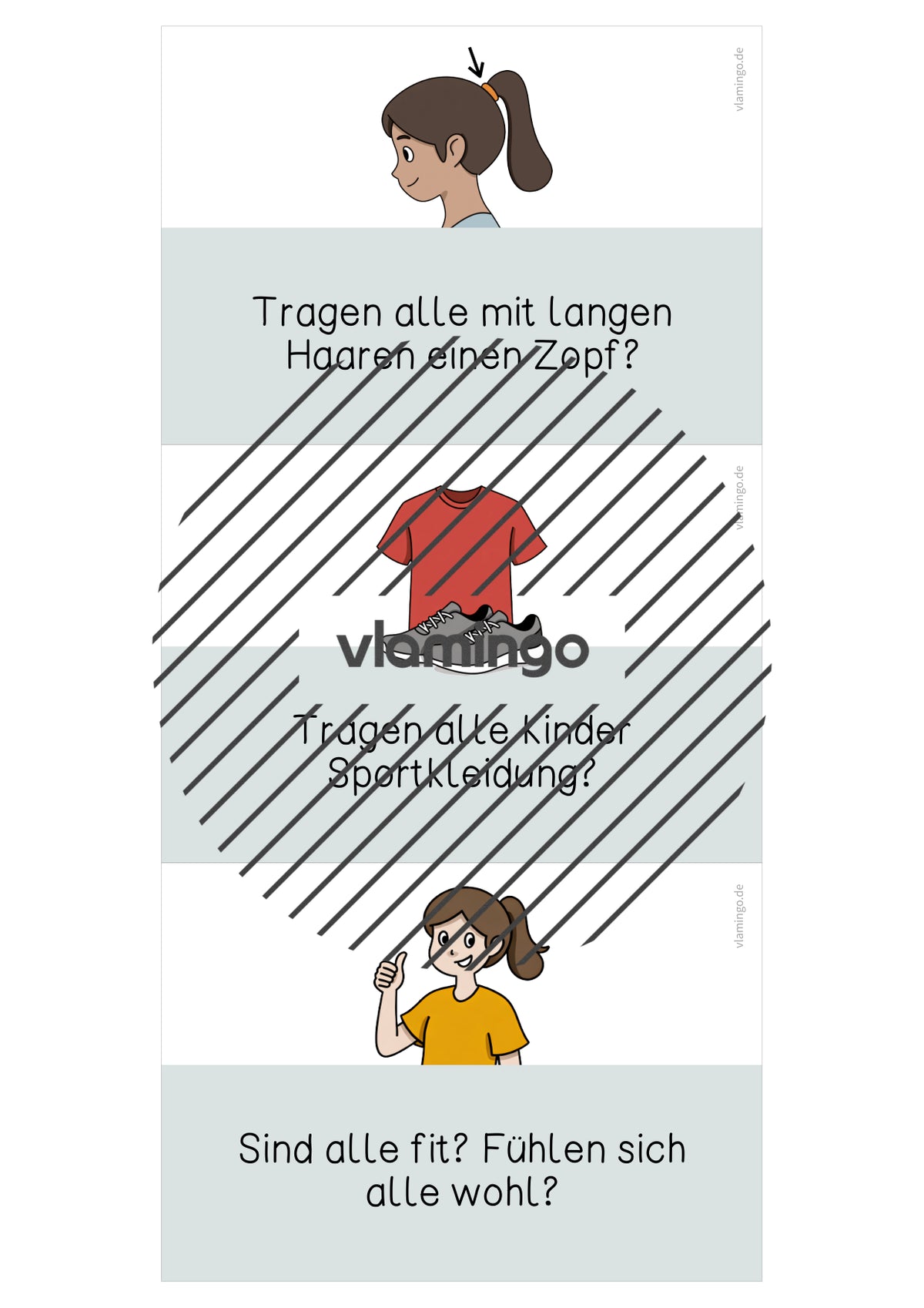 Moderationskarten für den Sportunterricht (Beginn der Stunde)