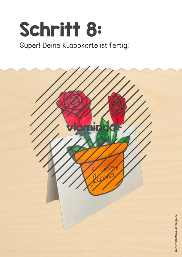 Día de la Madre: tarjeta plegable como pequeño regalo (instrucciones para hacerla)