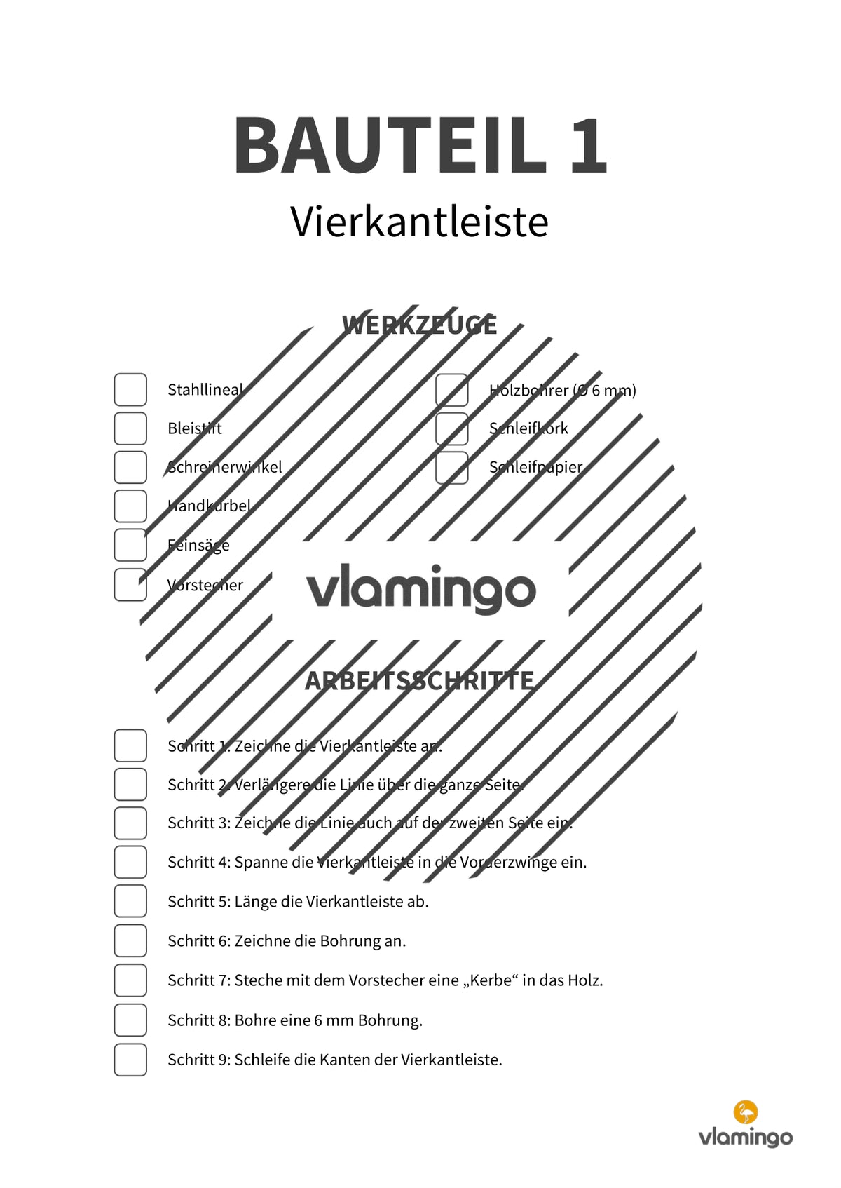 Namensschild aus Holz: Bauanleitung für den Werk- und Technikunterricht