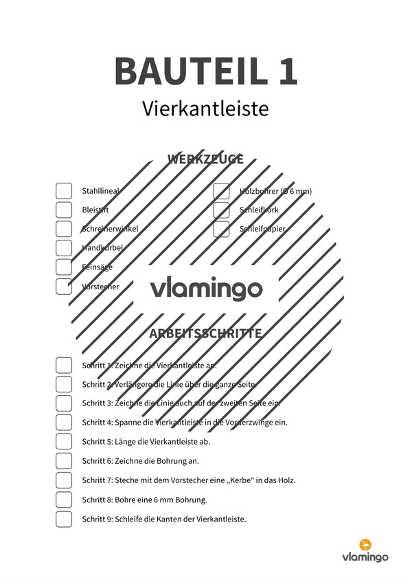 Namensschild aus Holz: Bauanleitung für den Werk- und Technikunterricht