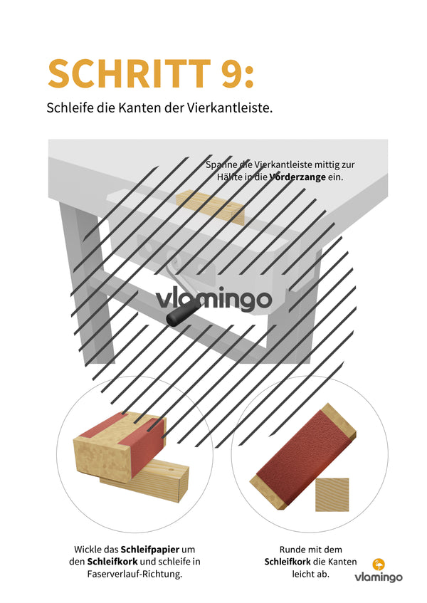 Namensschild aus Holz: Bauanleitung für den Werk- und Technikunterricht