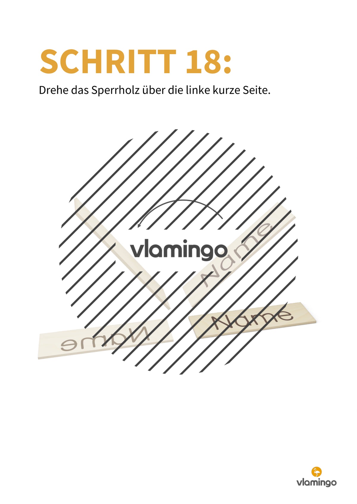 Namensschild aus Holz: Bauanleitung für den Werk- und Technikunterricht