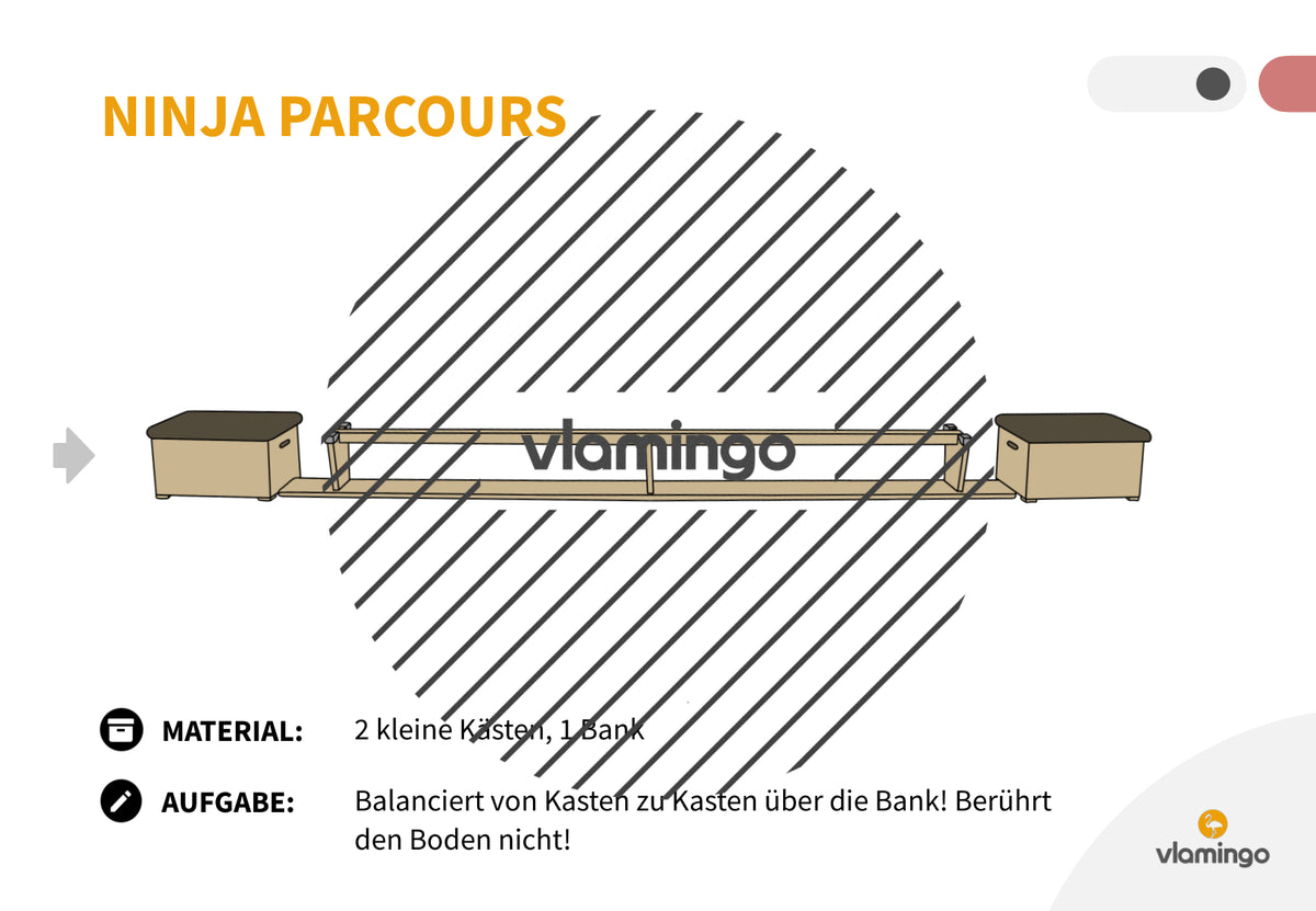 Ninja Parcours: 60+ Stationskarten für den Sportunterricht