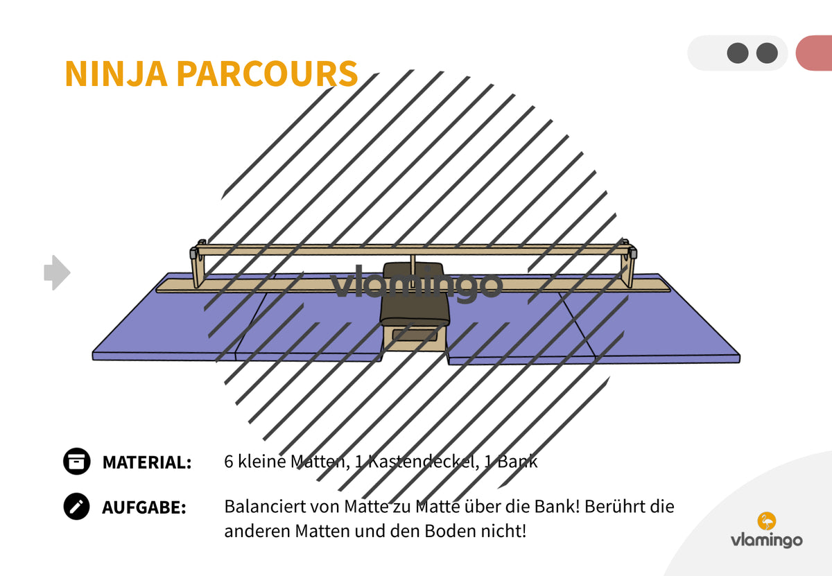 Ninja Parcours: 60+ Stationskarten für den Sportunterricht