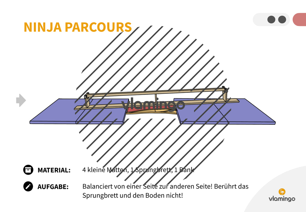 Ninja Parcours: 60+ Stationskarten für den Sportunterricht