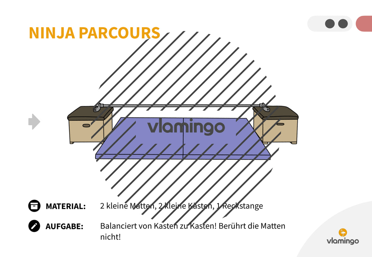 Ninja Parcours: 60+ Stationskarten für den Sportunterricht