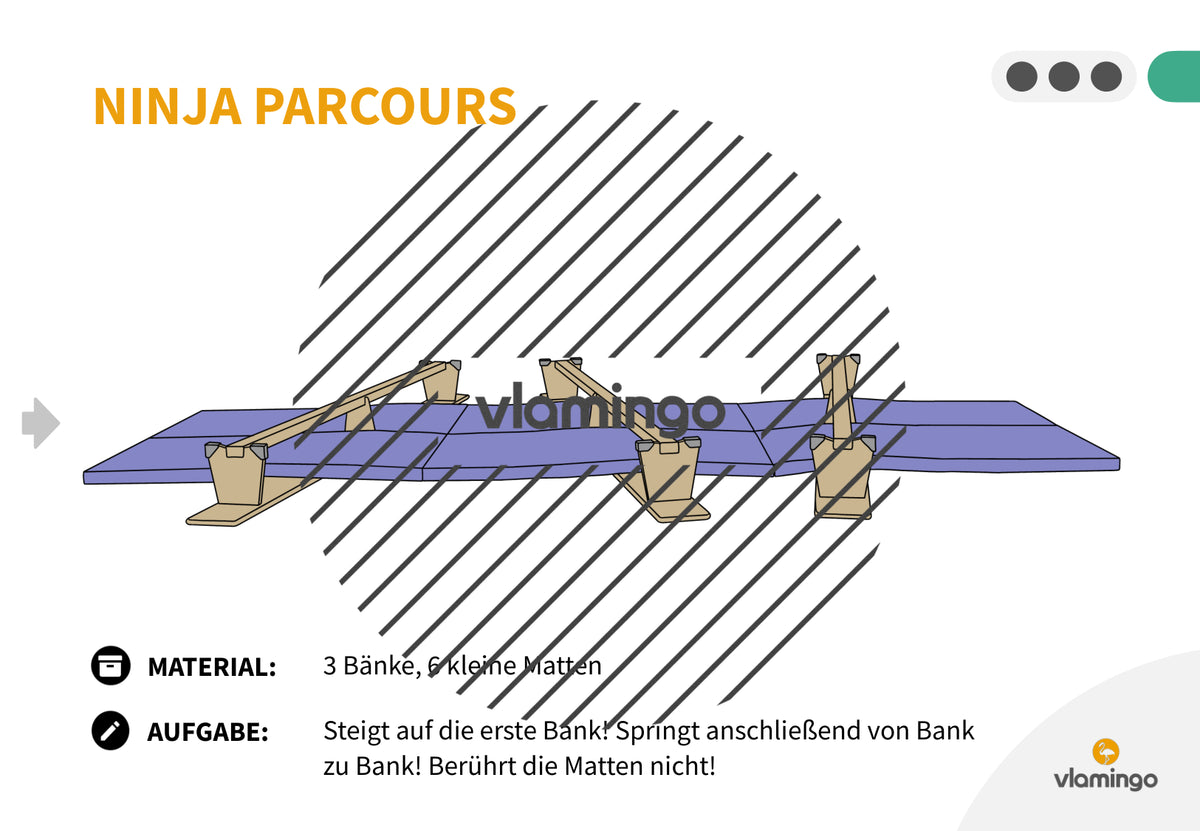 Ninja Parcours: 60+ Stationskarten für den Sportunterricht