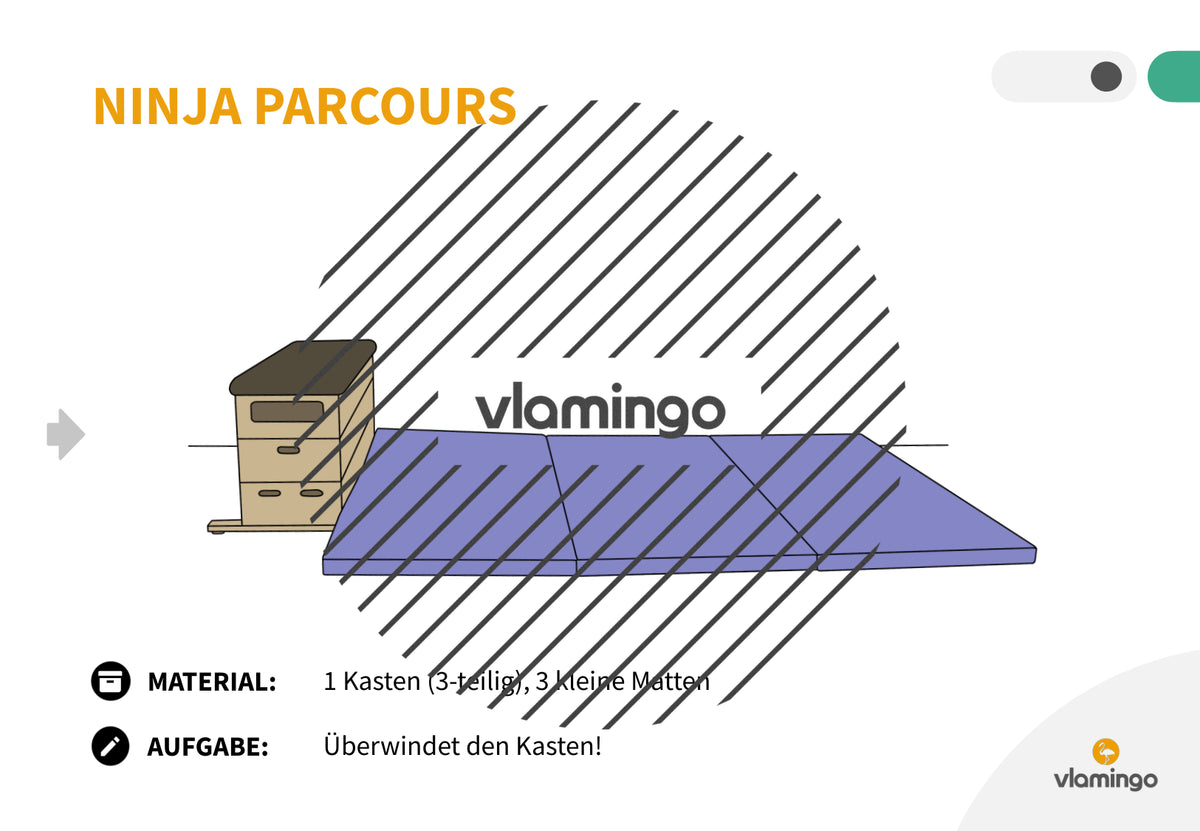 Ninja Parcours: 60+ Stationskarten für den Sportunterricht