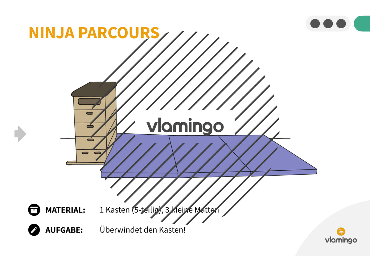 Ninja Parcours: 60+ Stationskarten für den Sportunterricht