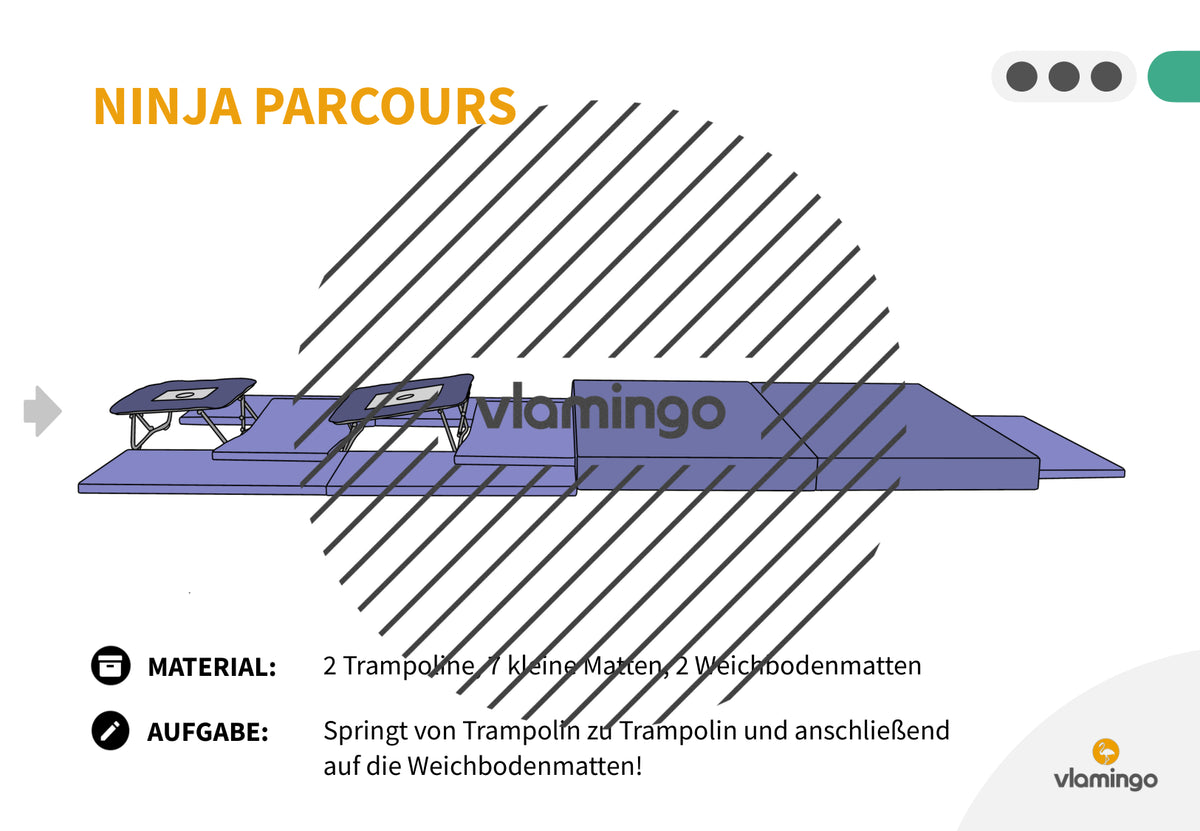 Ninja Parcours: 60+ Stationskarten für den Sportunterricht
