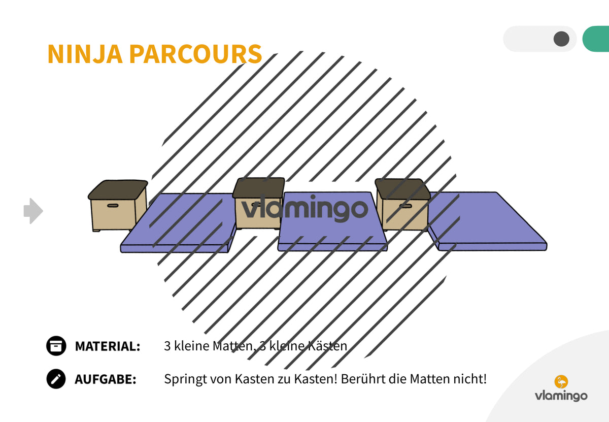 Ninja Parcours: 60+ Stationskarten für den Sportunterricht