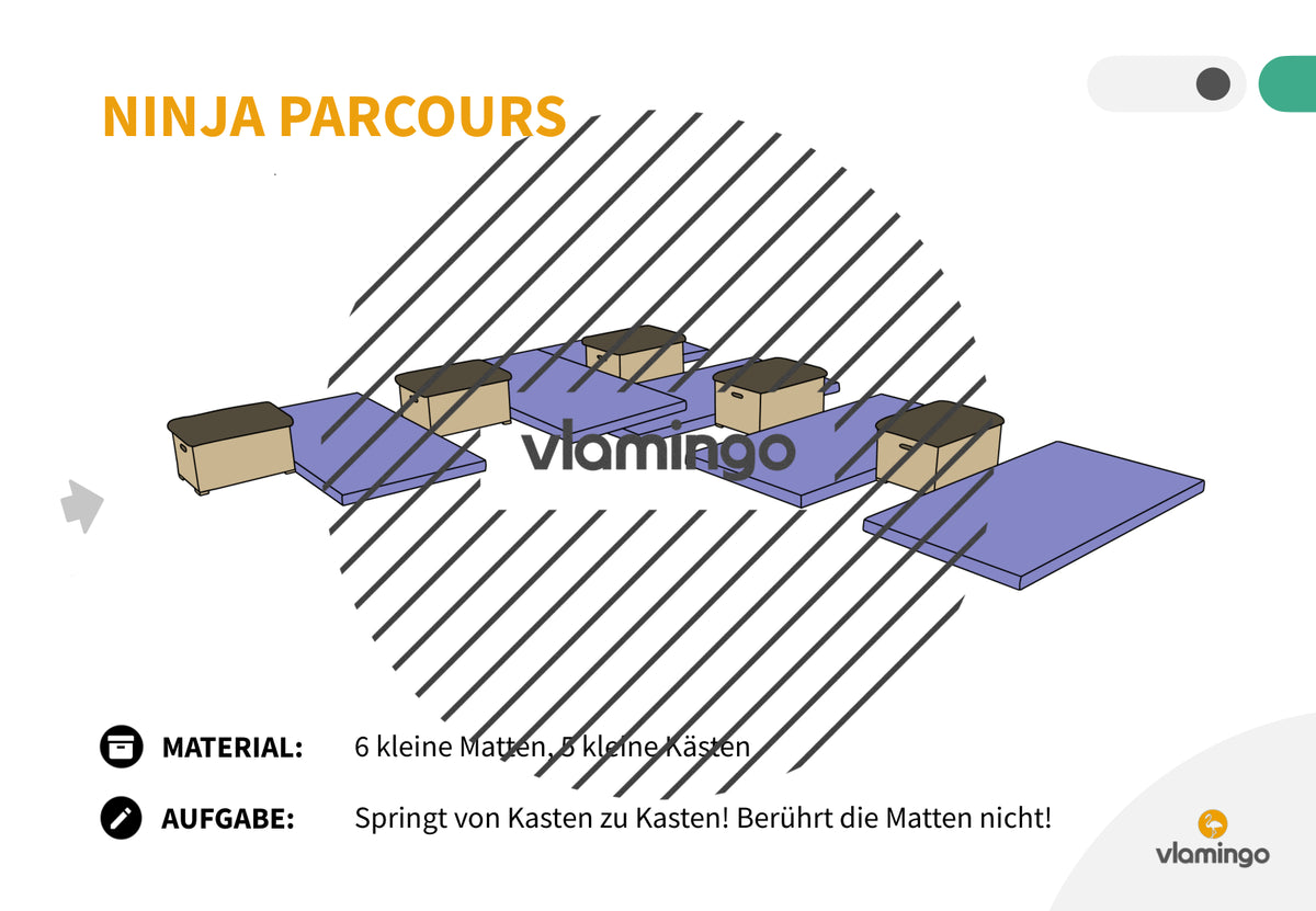 Ninja Parcours: 60+ Stationskarten für den Sportunterricht