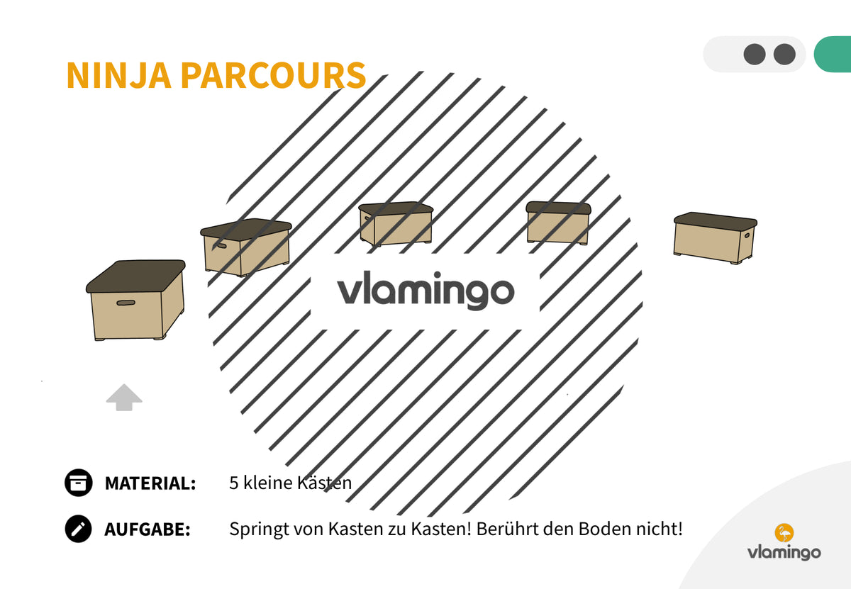 Ninja Parcours: 60+ Stationskarten für den Sportunterricht