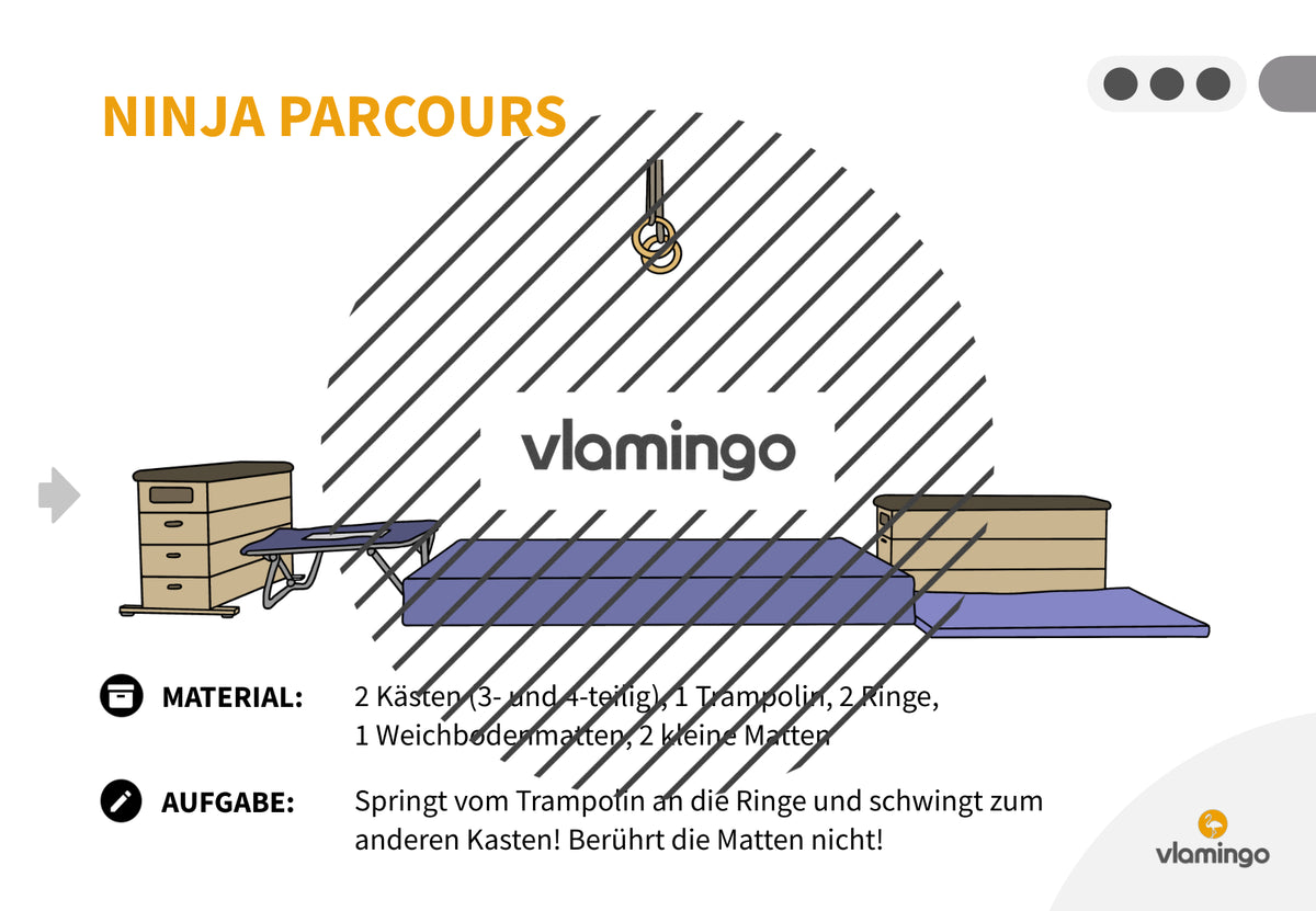 Ninja Parcours: 60+ Stationskarten für den Sportunterricht