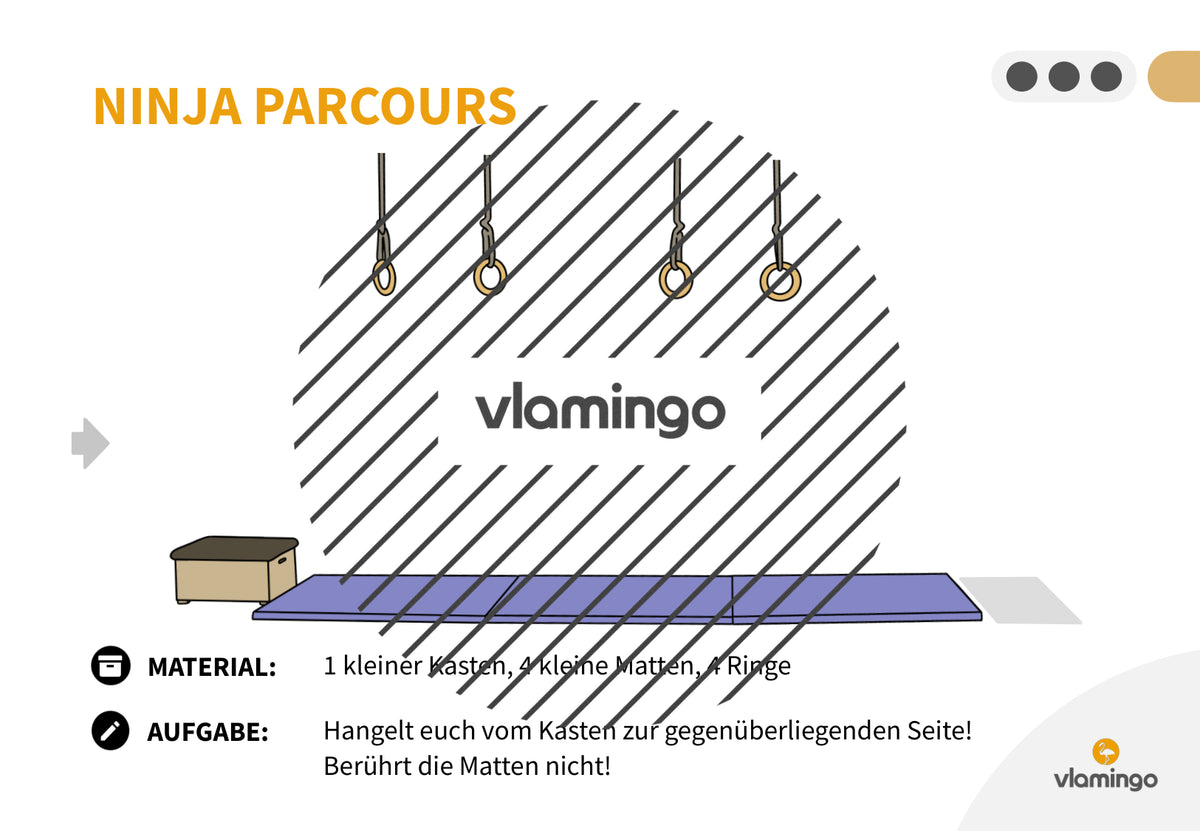 Ninja Parcours: 60+ Stationskarten für den Sportunterricht