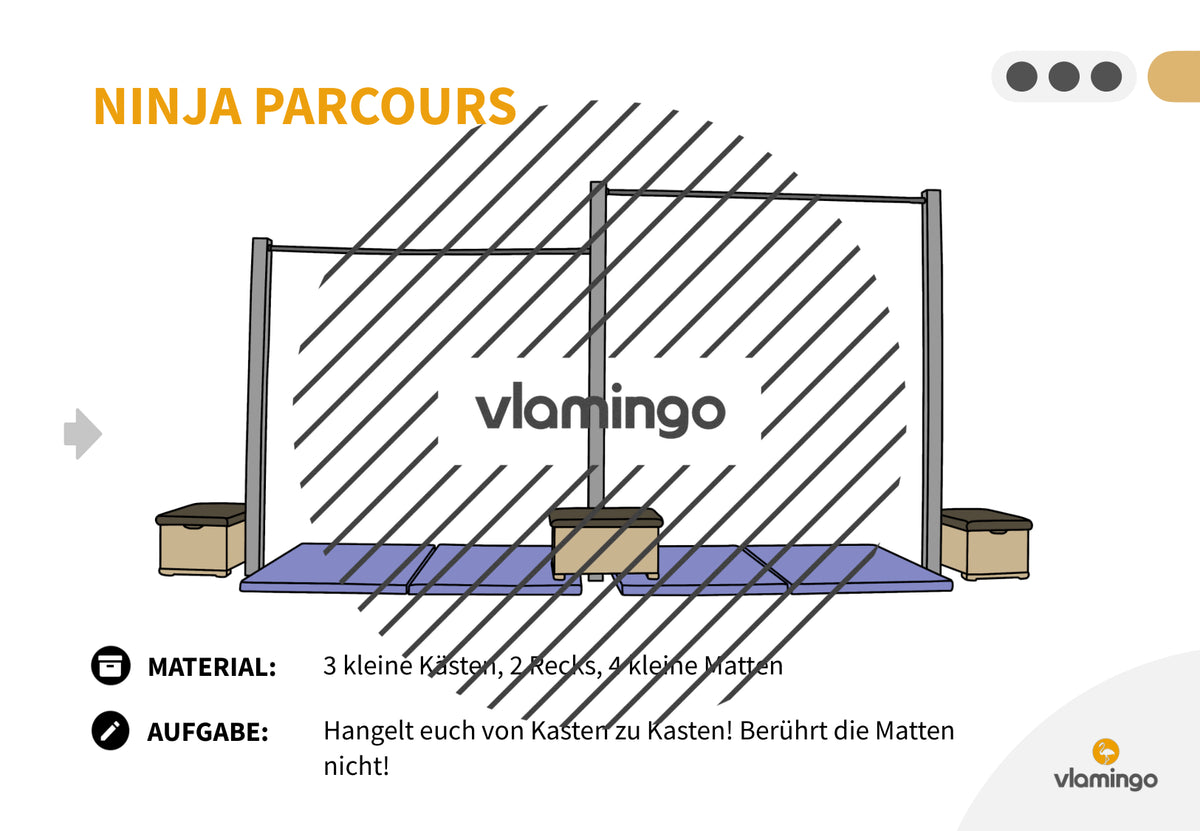 Ninja Parcours: 60+ Stationskarten für den Sportunterricht