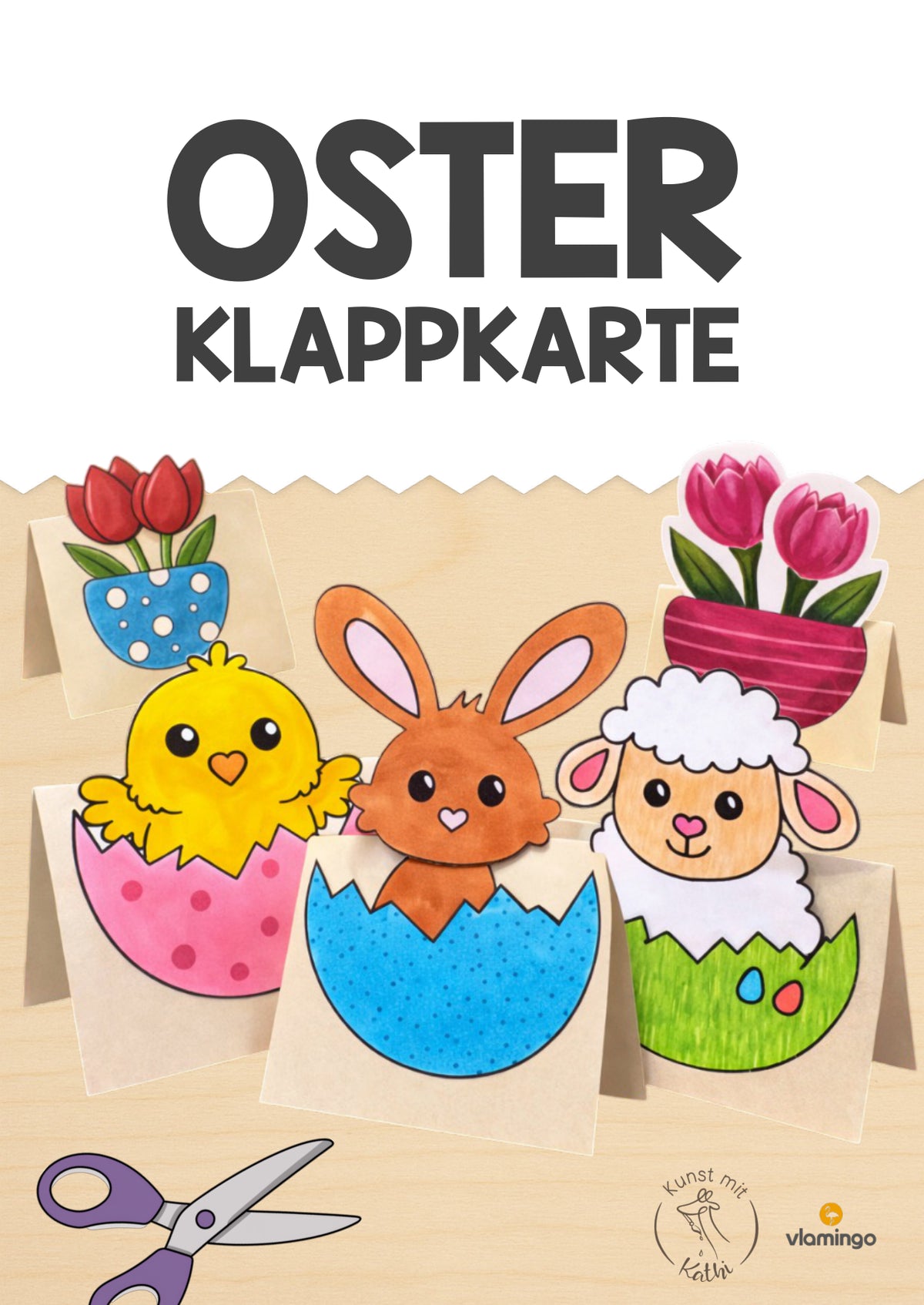 Ostern: Klappkarte zum Aufstellen und Verschenken (Kunst & Vertretung)
