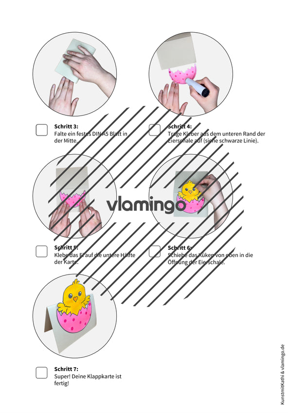 Ostern: Klappkarte zum Aufstellen und Verschenken (Kunst & Vertretung)