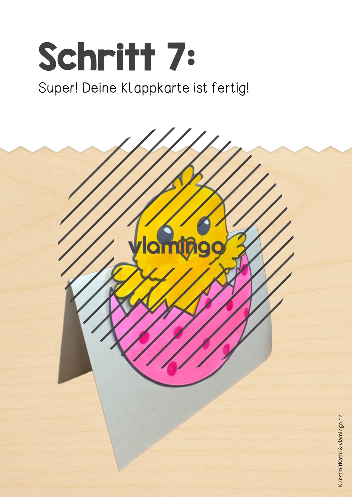 Ostern: Klappkarte zum Aufstellen und Verschenken (Kunst & Vertretung)