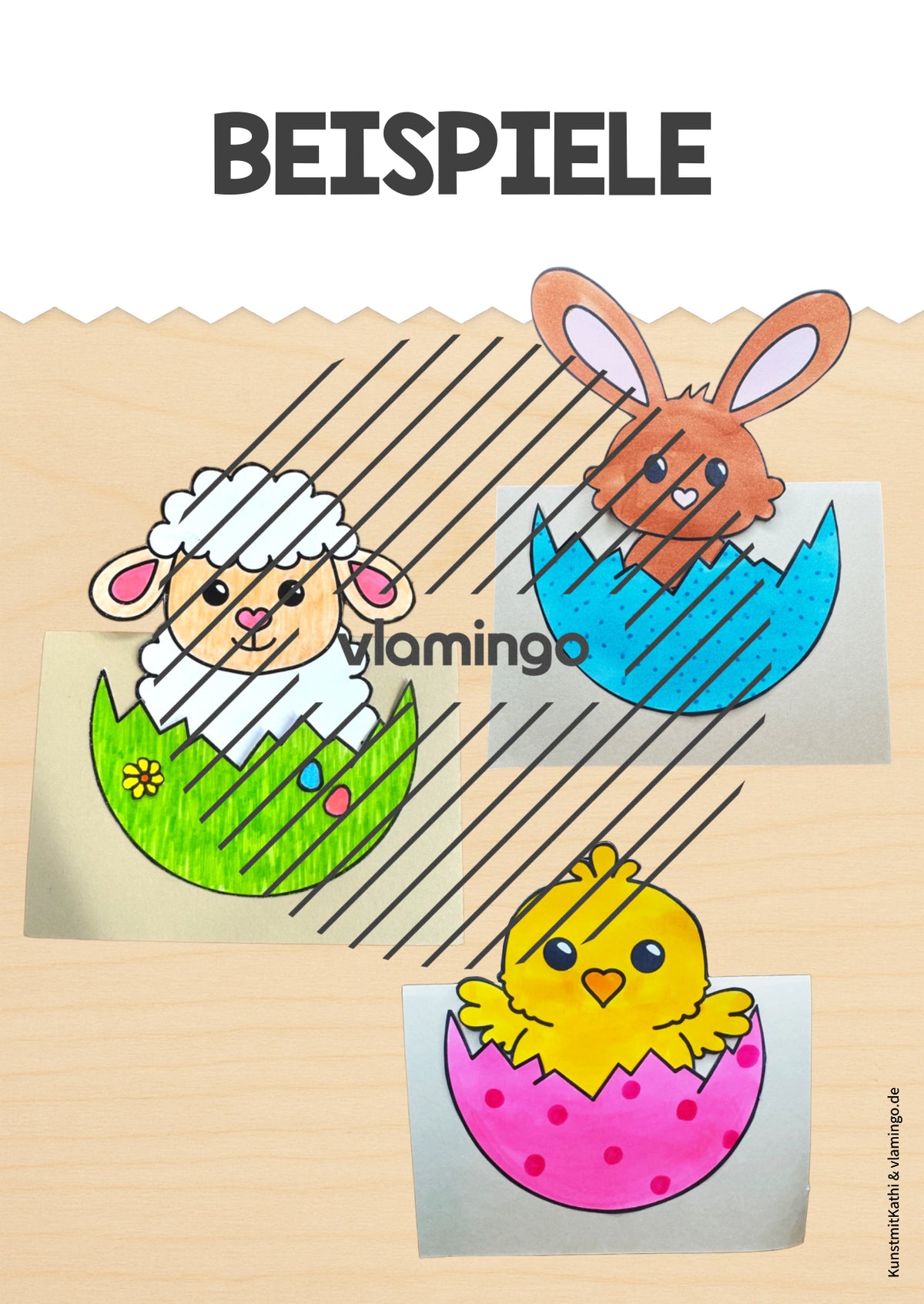 Ostern: Klappkarte zum Aufstellen und Verschenken (Kunst & Vertretung)