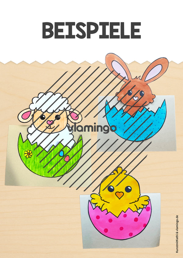 Ostern: Klappkarte zum Aufstellen und Verschenken (Kunst & Vertretung)