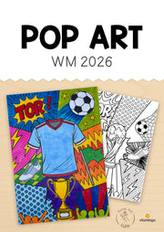 Fußball-WM 2026: Pop Art-Kunst (Malvorlagen)