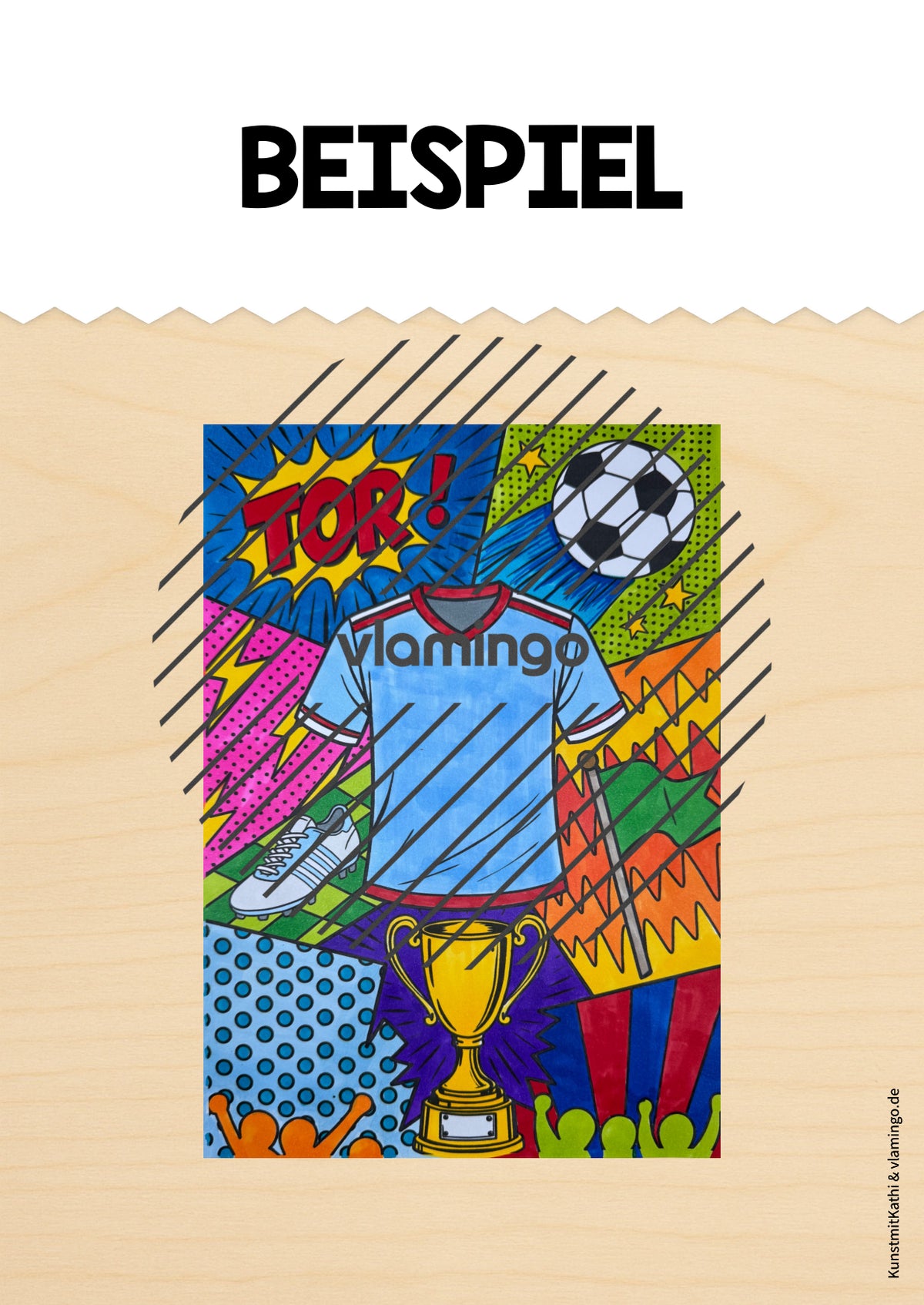 Fußball-WM 2026: Pop Art-Kunst (Malvorlagen)